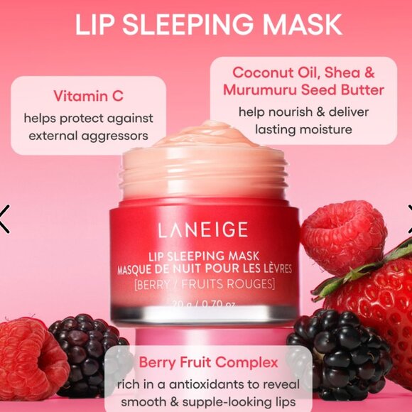 LANEIGE  Lip Sleeping Mask Intense Hydration with Vitamin C NIB - Picture 6 of 7